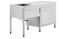 Plaster Preparation Table With Sink / 600x1600x850 mm - 40845