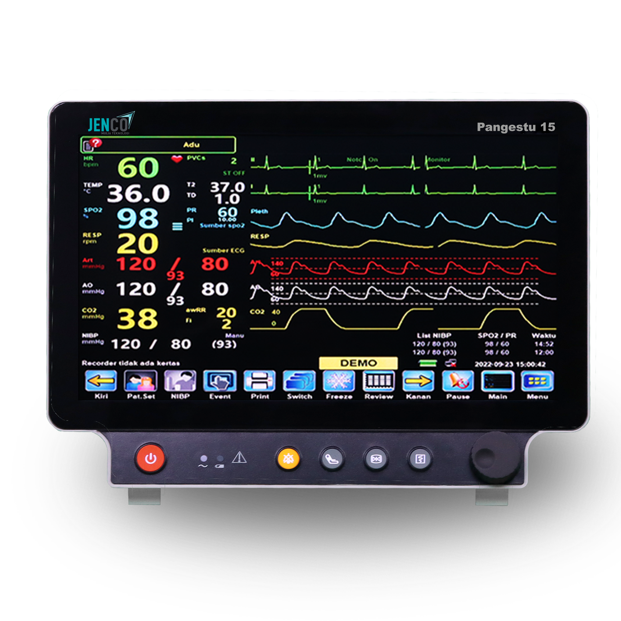 Multi Parameter Patient Monitor 15" Printer (PANGESTU 02-01-03)